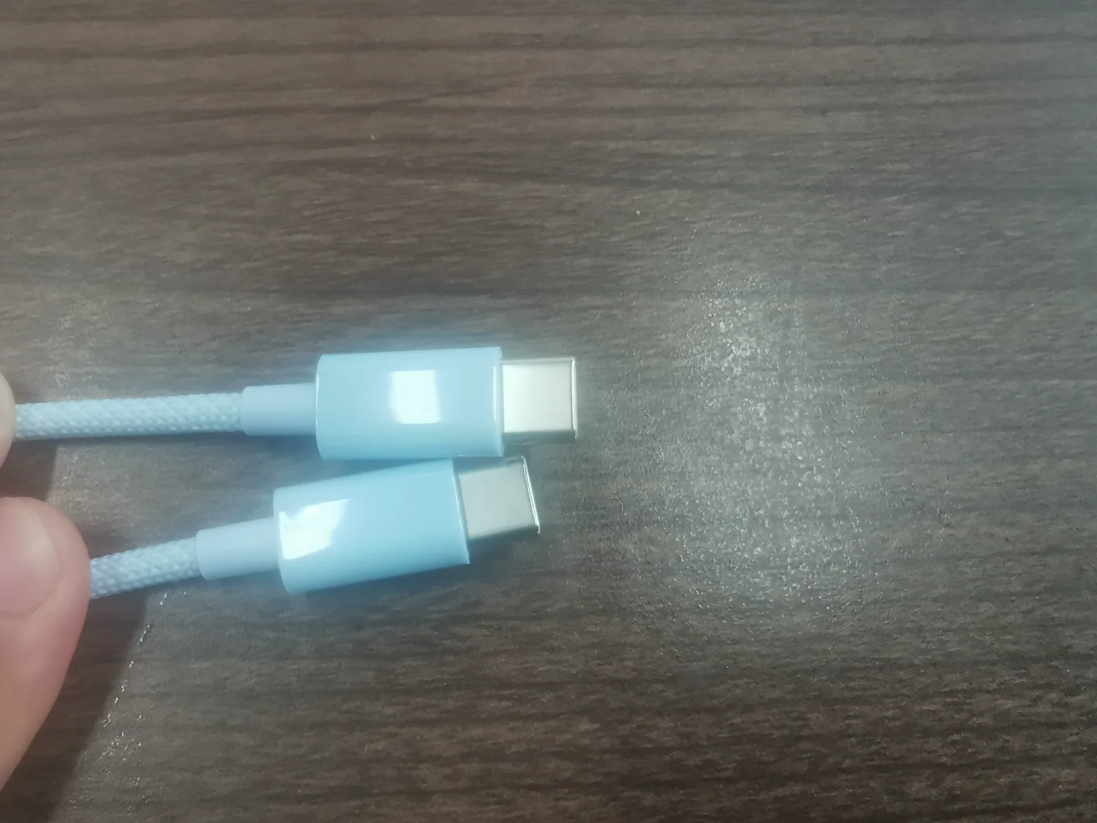 USB-C charging cable connector close up